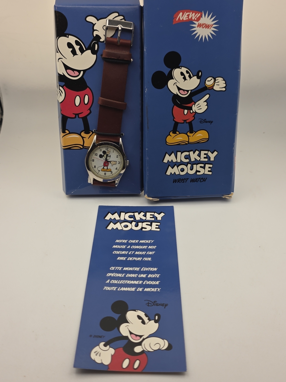 Disney Special Edition Mickey Mouse Watch by SII Marketing 2006 Brown Band NEW